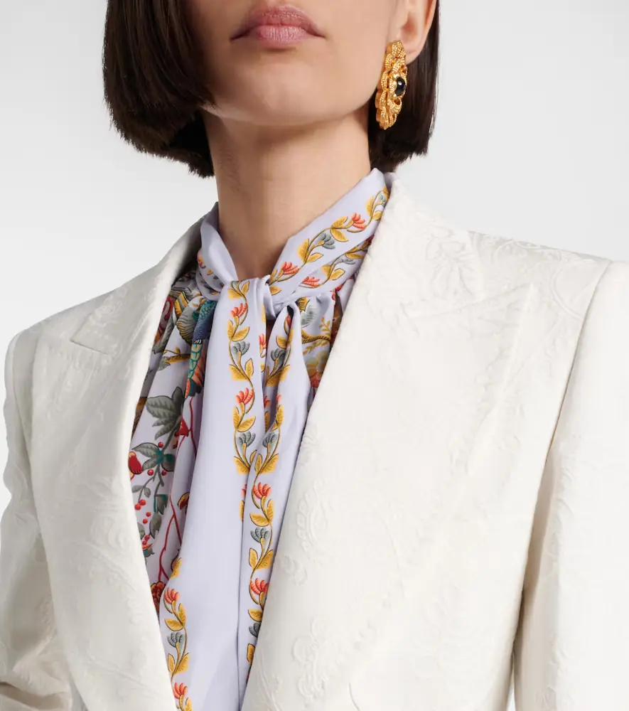 Etro Embroidered cotton-blend blazer | Thumbnail 4 Etro Embroidered cotton-blend blazer | Thumbnail 4
