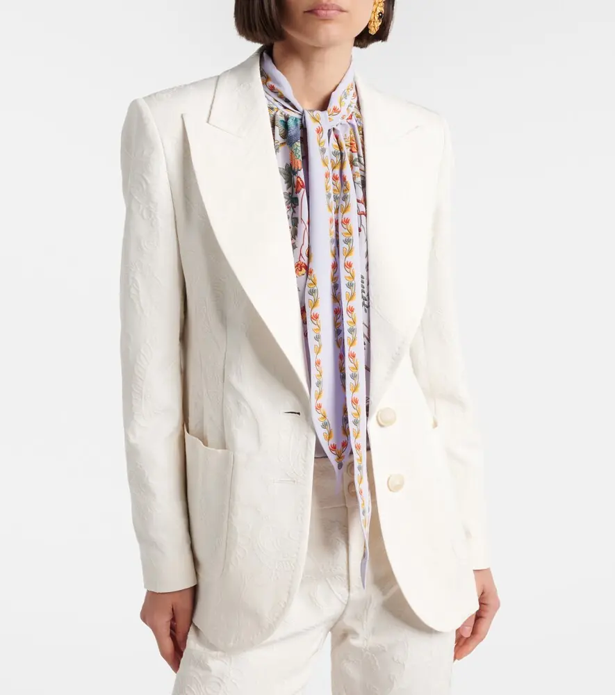 Etro Embroidered cotton-blend blazer | Thumbnail 5 Etro Embroidered cotton-blend blazer | Thumbnail 5