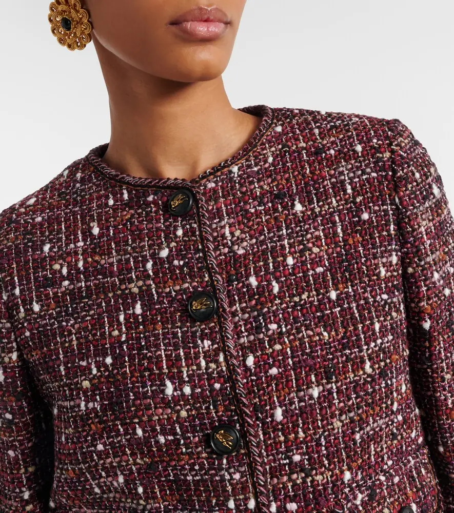 Etro Cropped cotton-blend bouclé jacket | Thumbnail 2 Etro Cropped cotton-blend bouclé jacket | Thumbnail 2