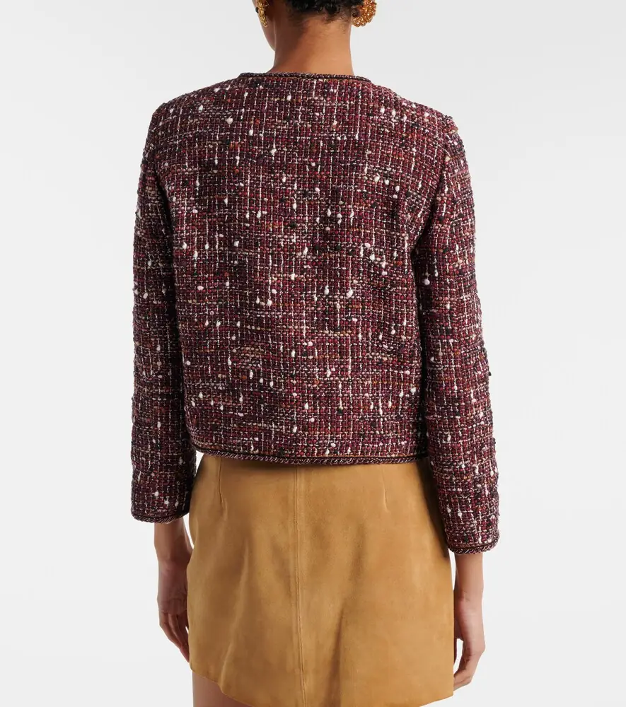 Etro Cropped cotton-blend bouclé jacket | Thumbnail 4 Etro Cropped cotton-blend bouclé jacket | Thumbnail 4