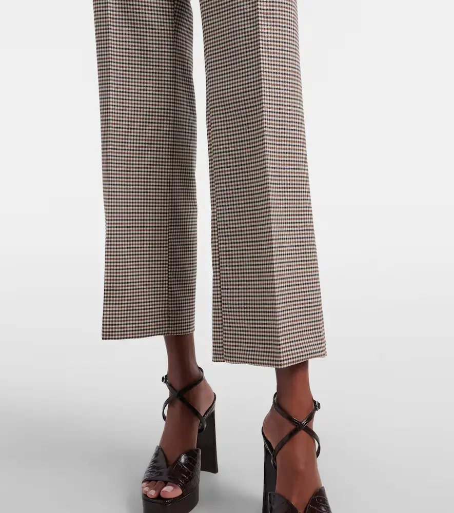 Etro Checked wool-blend cropped flared pants | Thumbnail 2 Etro Checked wool-blend cropped flared pants | Thumbnail 2
