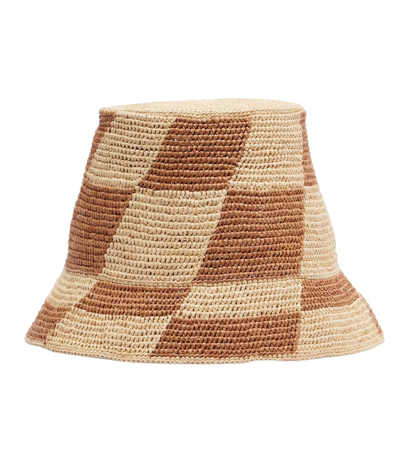 ALÉMAIS Alémais Checked raffia bucket hat