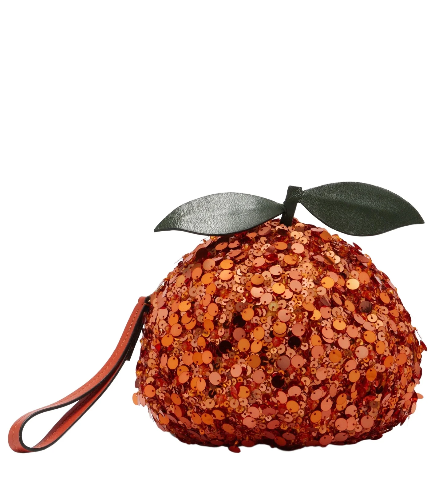 Orange Mini sequined crossbody bag