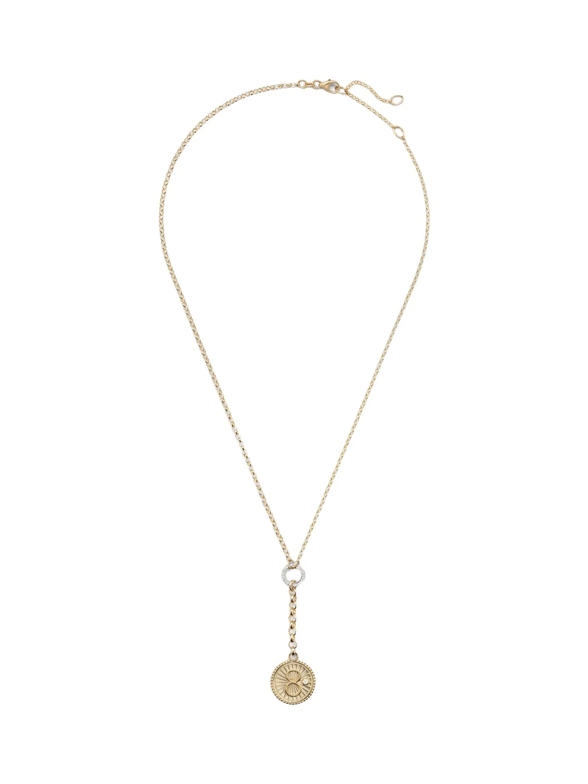 Karma 18kt gold pendant necklace with diamonds Karma 18kt gold pendant necklace with diamonds