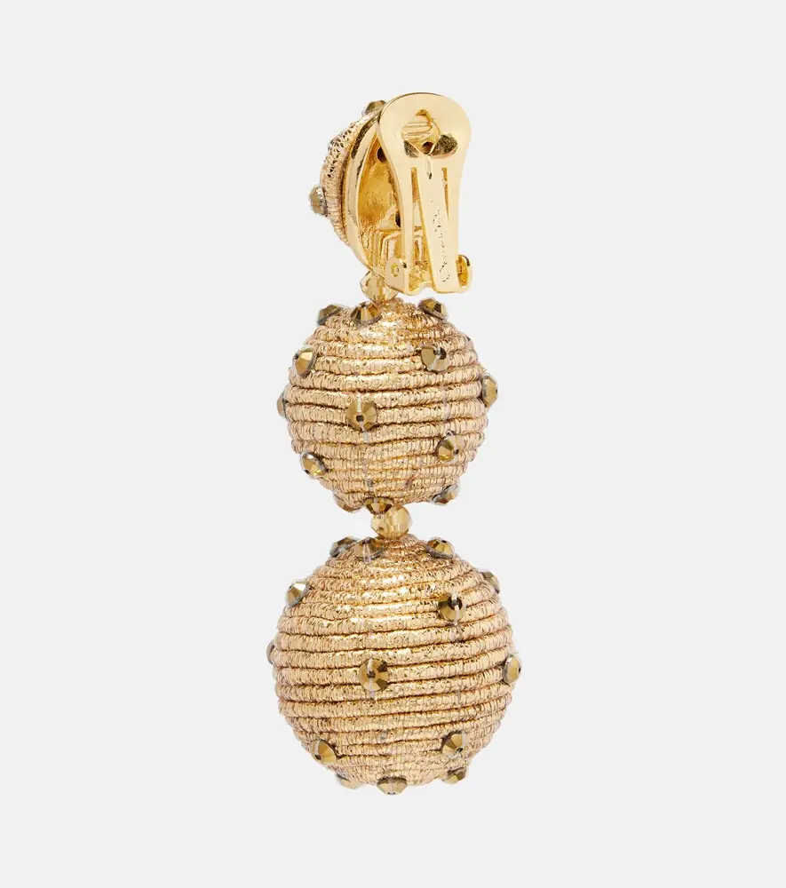 Oscar de la Renta Embellished drop earrings | Thumbnail 3