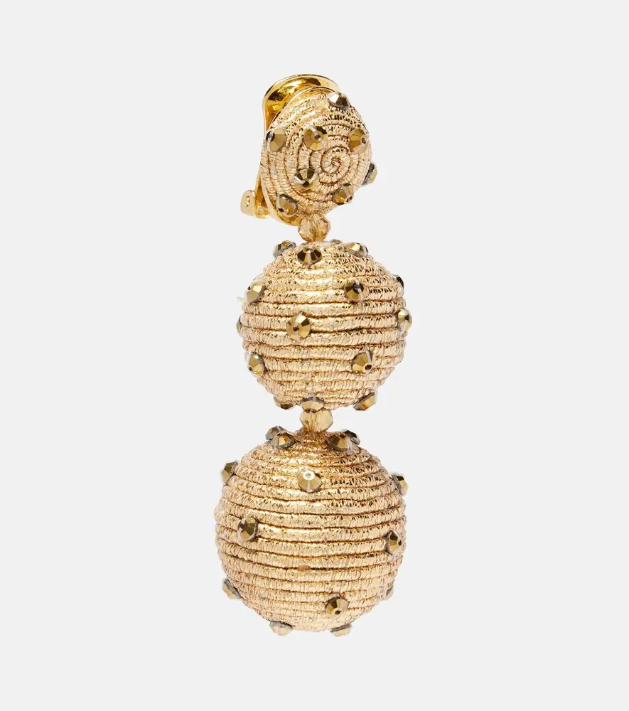 Oscar de la Renta Embellished drop earrings | Thumbnail 4