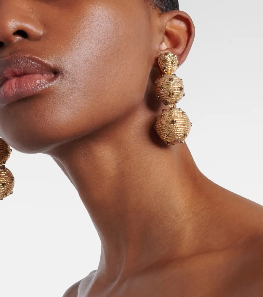 Oscar de la Renta Embellished drop earrings | Thumbnail 5