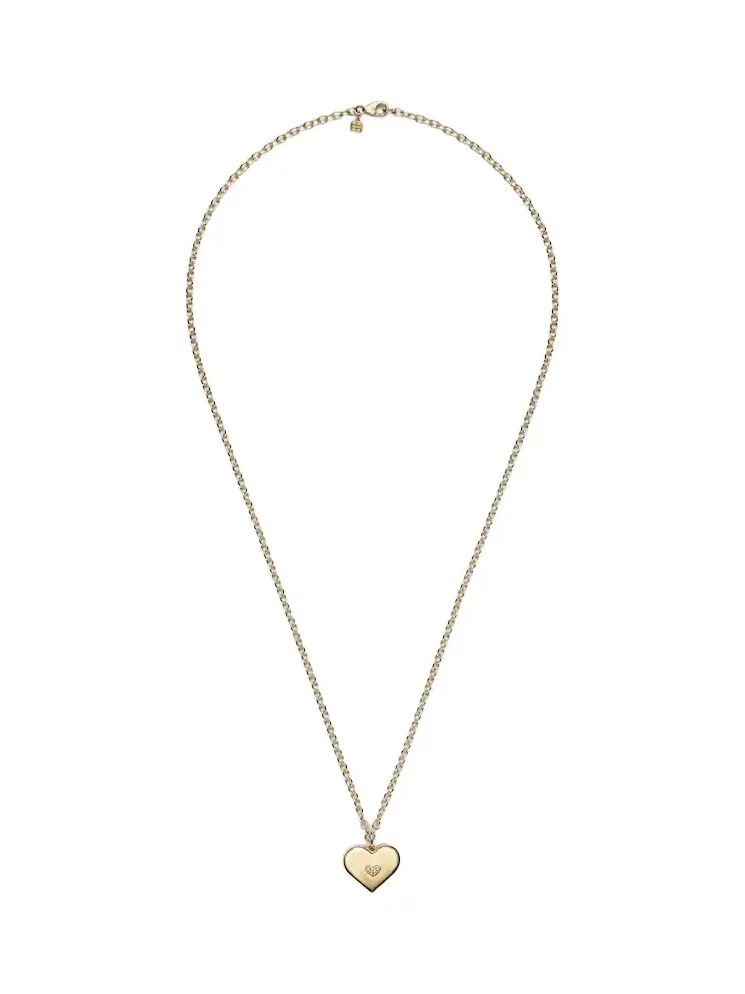 Wallpaper Heart 14kt gold pendant necklace with diamonds