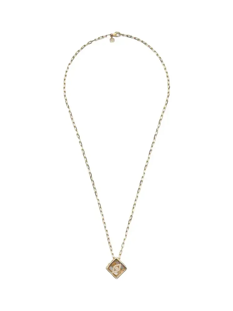 14kt gold charm necklace with diamonds 14kt gold charm necklace with diamonds