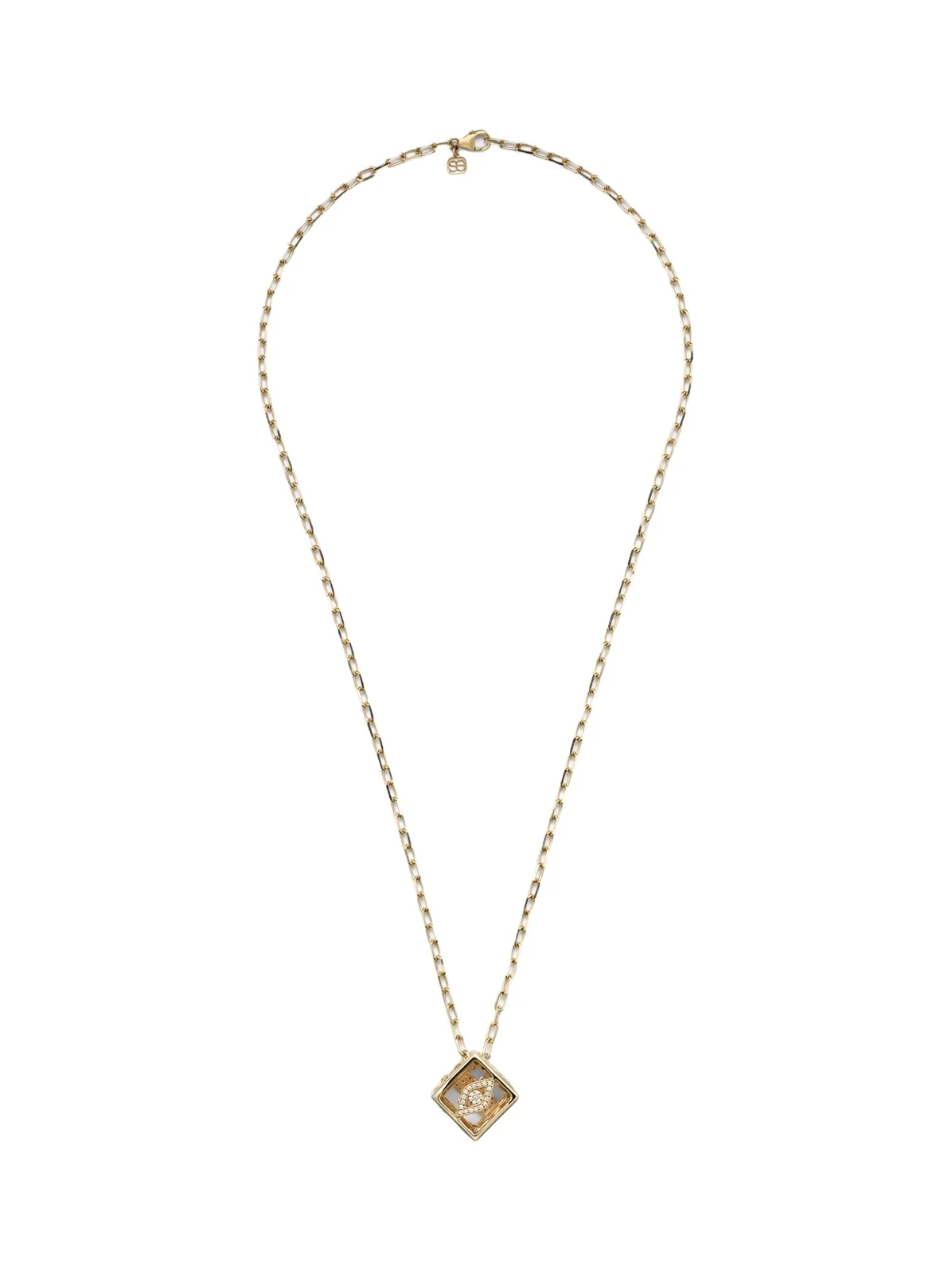 14kt gold charm necklace with diamonds 14kt gold charm necklace with diamonds