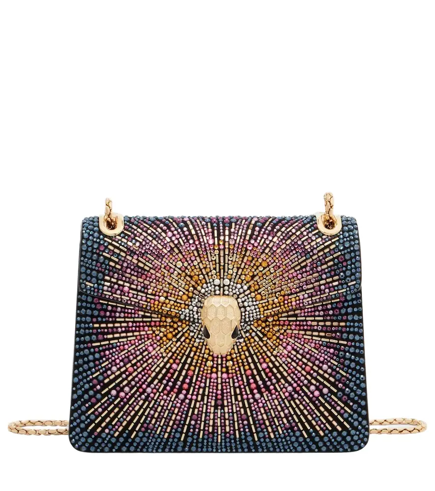 Bvlgari Serpenti Forever Small suede crossbody bag | Image 1 Bvlgari Serpenti Forever Small suede crossbody bag | Image 1