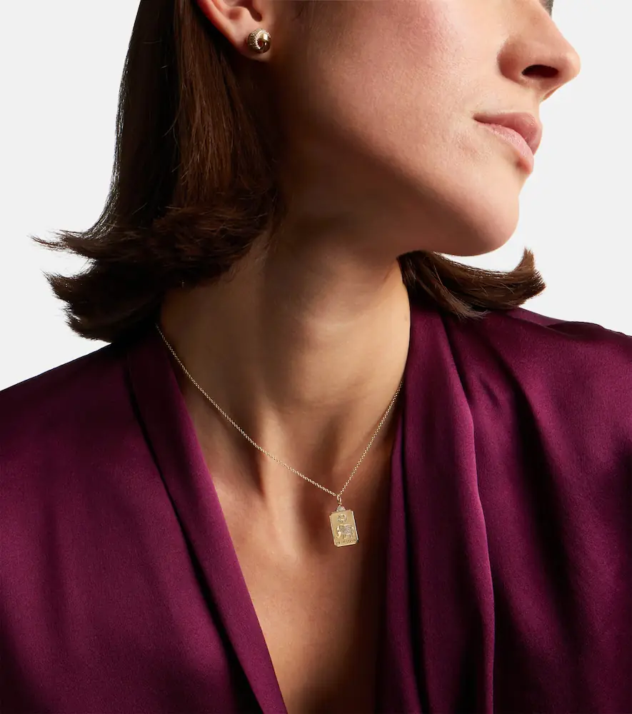 Sydney Evan The Elephant Tarot Card 14kt gold pendant necklace with diamonds | Thumbnail 4 Sydney Evan The Elephant Tarot Card 14kt gold pendant necklace with diamonds | Thumbnail 4