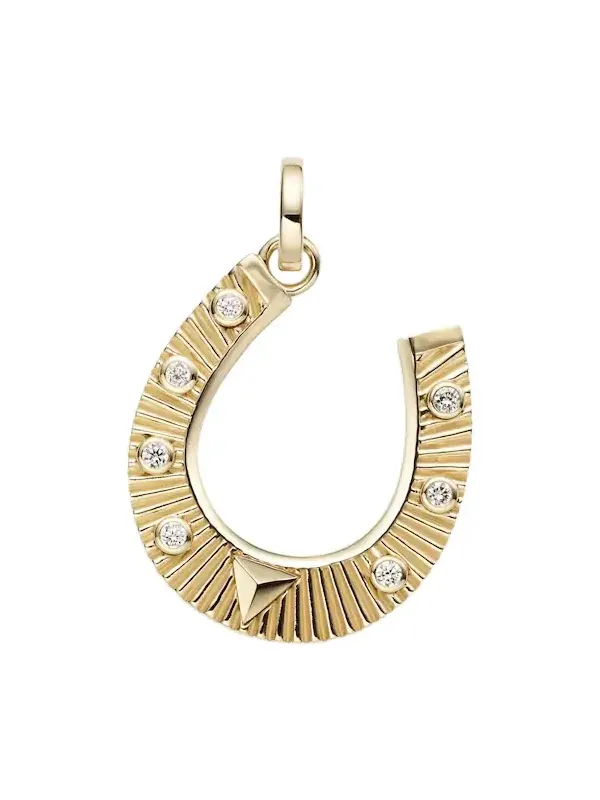 Protection 18kt gold pendant with diamonds