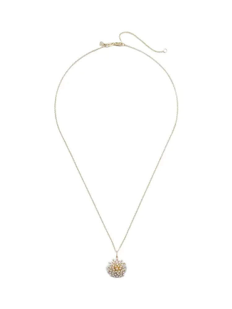 14kt gold charm necklace with diamonds 14kt gold charm necklace with diamonds