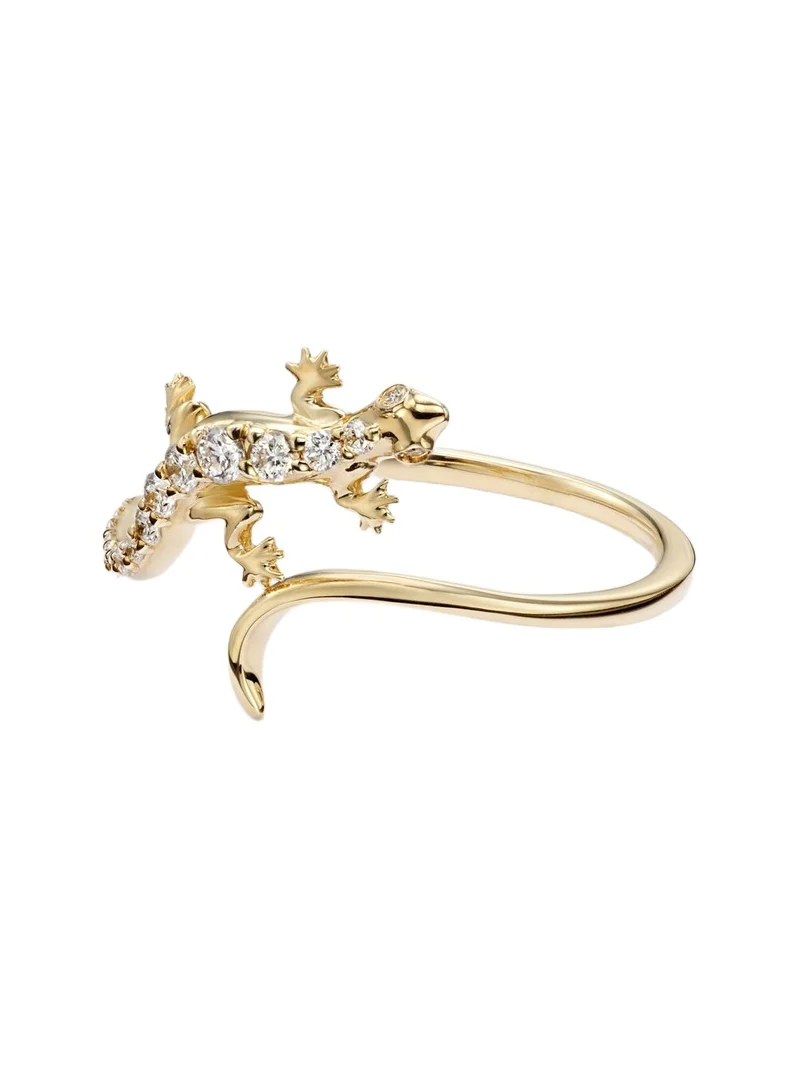Lizard 14kt gold ring with diamonds Lizard 14kt gold ring with diamonds