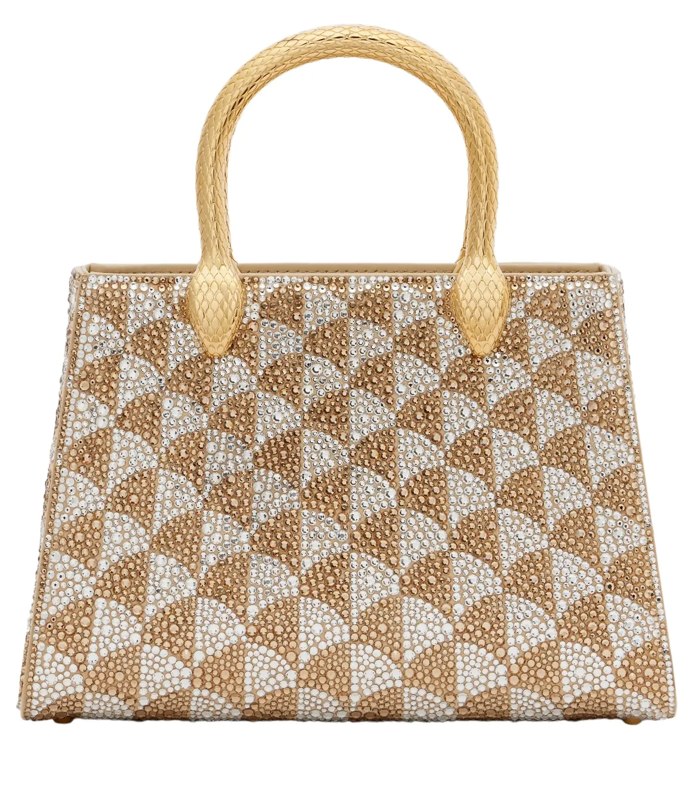 Serpentine Duo Small embellished suede top-handle bag