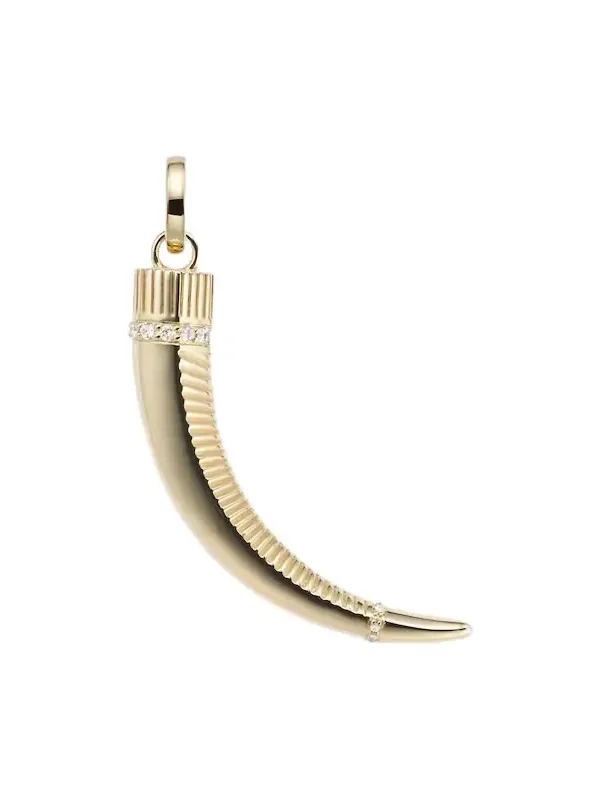 Protection La Loba Claw 18kt gold pendant with diamonds