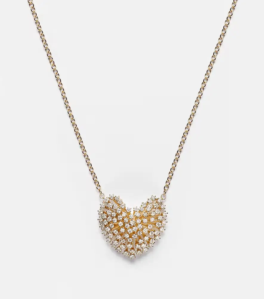 Sydney Evan Large 14kt gold pendant necklace with diamonds | Thumbnail 2 Sydney Evan Large 14kt gold pendant necklace with diamonds | Thumbnail 2