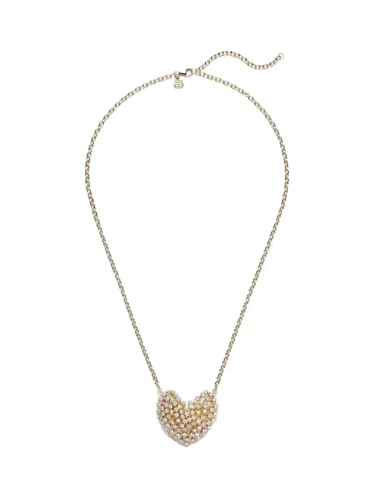 Large 14kt gold pendant necklace with diamonds Large 14kt gold pendant necklace with diamonds