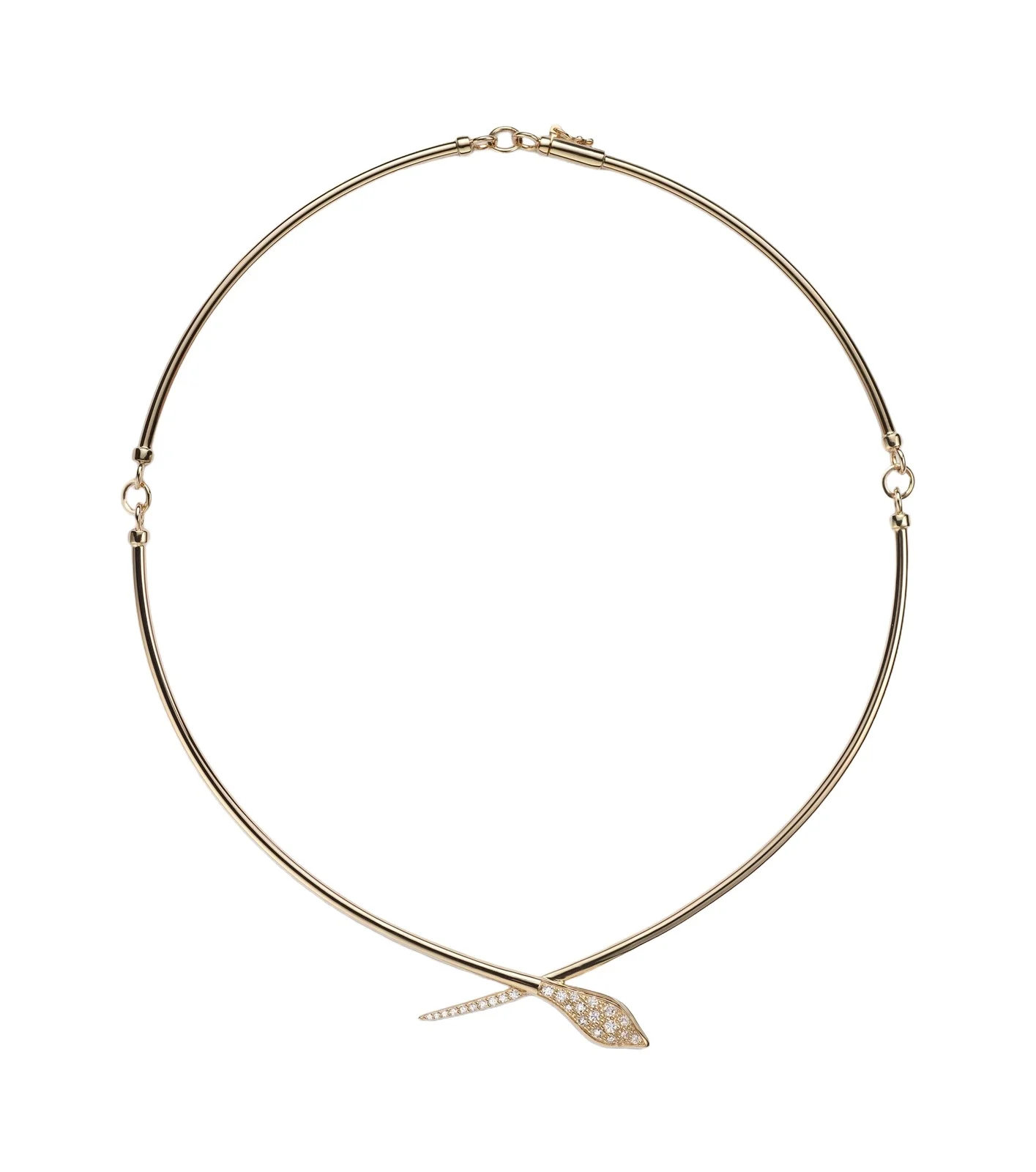 Snake 14kt gold choker with diamonds Snake 14kt gold choker with diamonds