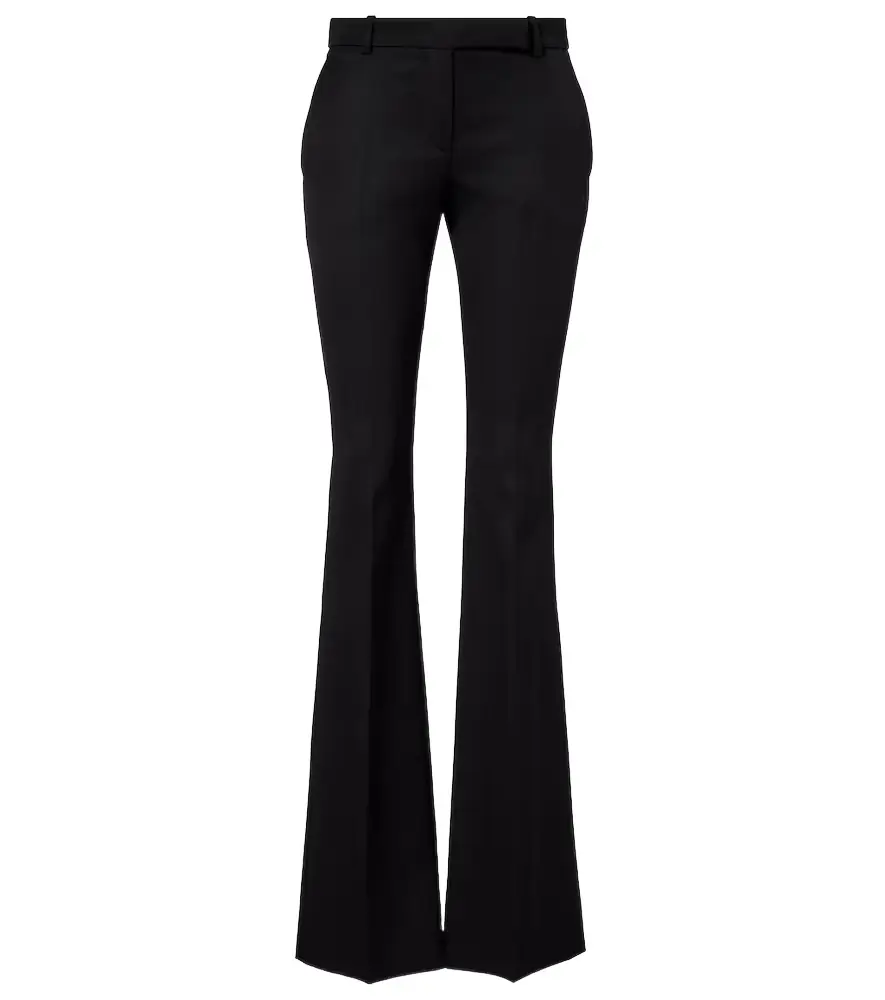 Low-rise wool flared pants Low-rise wool flared pants