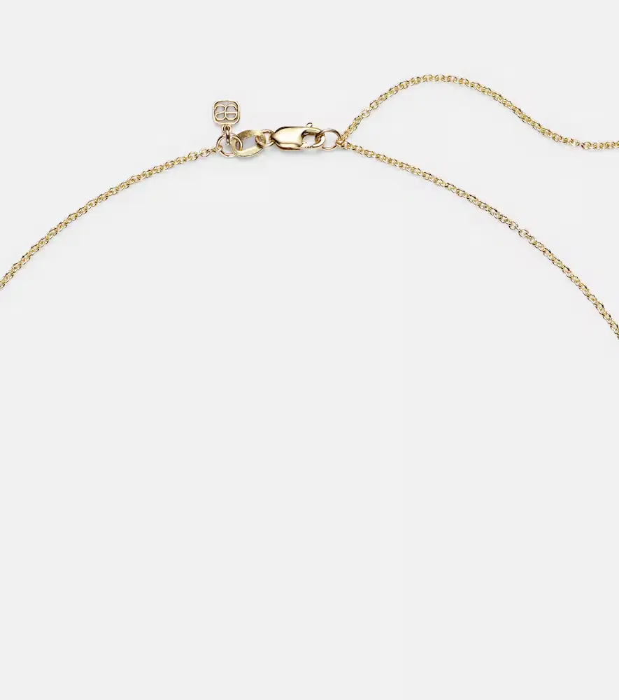 Sydney Evan Eye Tarot Card 14kt gold pendant necklace with turquoise and diamonds | Thumbnail 2 Sydney Evan Eye Tarot Card 14kt gold pendant necklace with turquoise and diamonds | Thumbnail 2