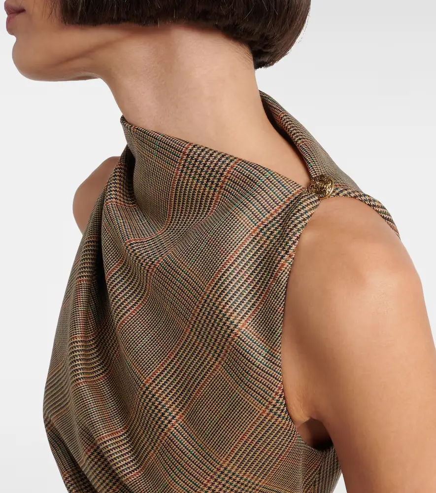 Alexander McQueen Prince of Wales check wool minidress | Thumbnail 3