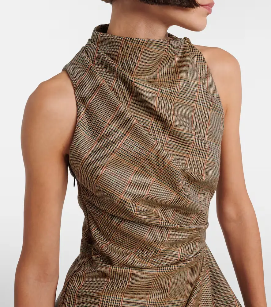 Alexander McQueen Prince of Wales check wool minidress | Thumbnail 4