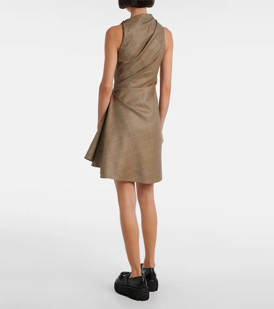 Alexander McQueen Prince of Wales check wool minidress | Thumbnail 5