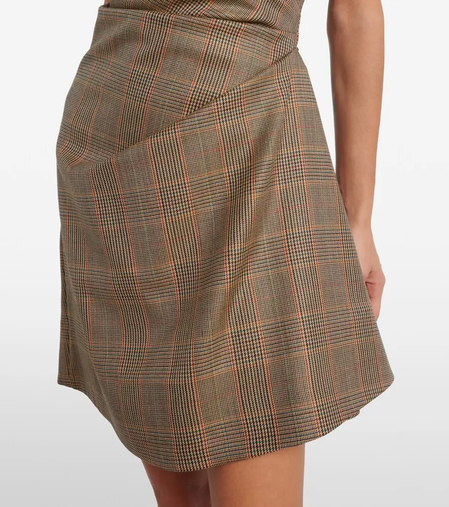 Alexander McQueen Prince of Wales check wool minidress | Thumbnail 6