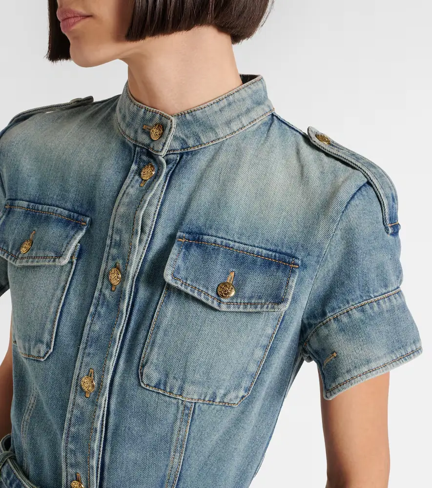 Alexander McQueen Belted denim shirt dress | Thumbnail 2 Alexander McQueen Belted denim shirt dress | Thumbnail 2