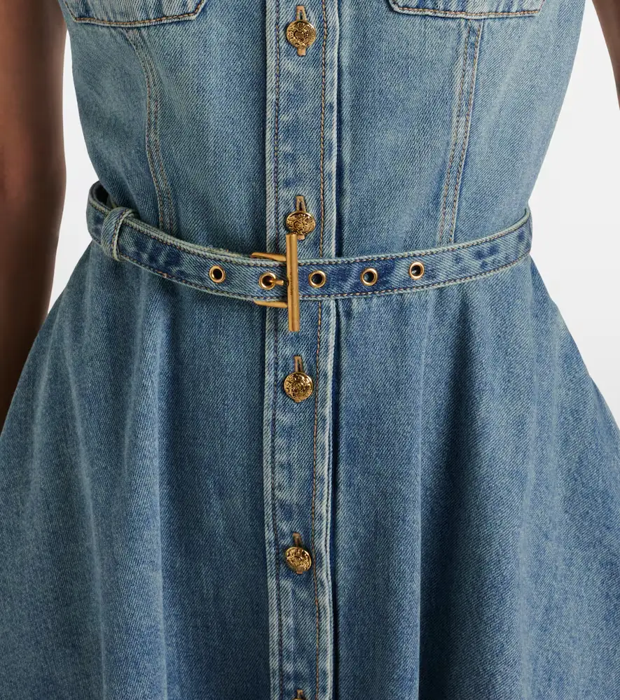 Alexander McQueen Belted denim shirt dress | Thumbnail 3 Alexander McQueen Belted denim shirt dress | Thumbnail 3