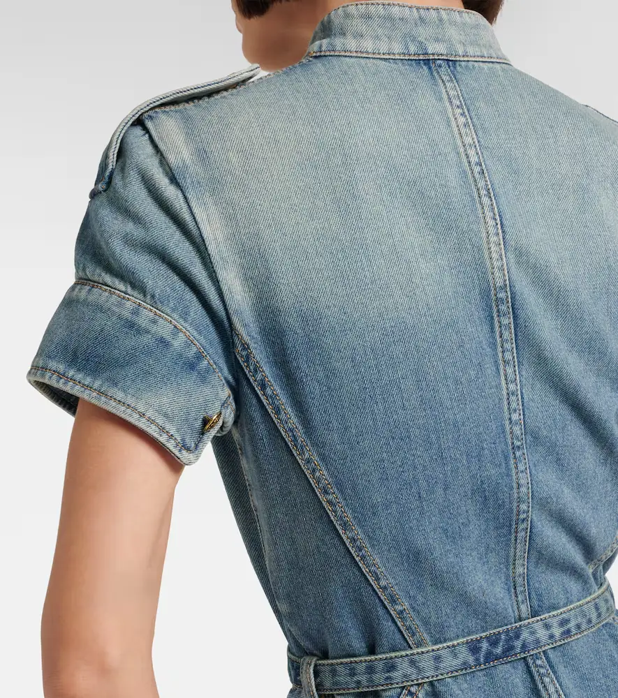 Alexander McQueen Belted denim shirt dress | Thumbnail 7 Alexander McQueen Belted denim shirt dress | Thumbnail 7