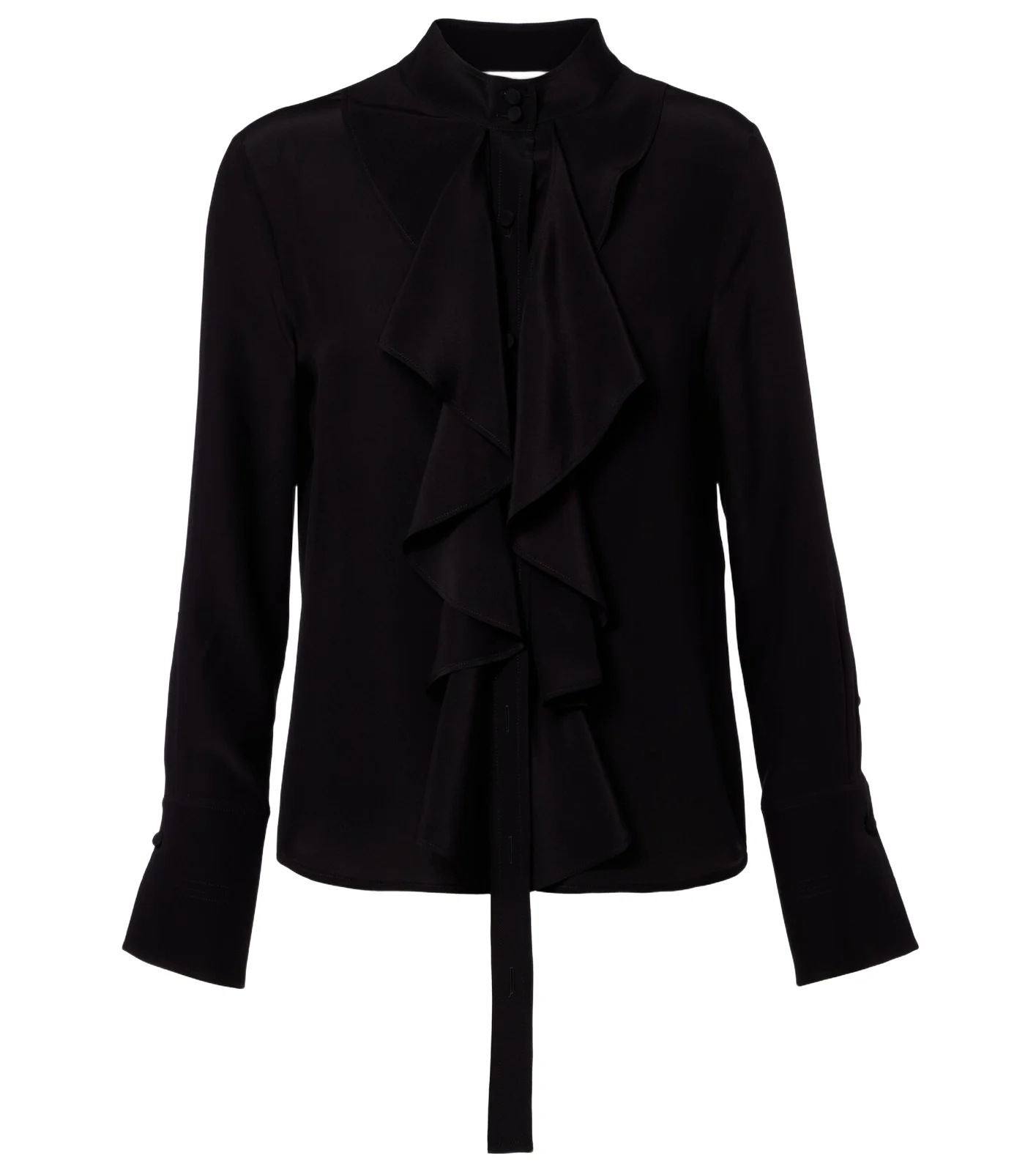 Ruffled silk blouse