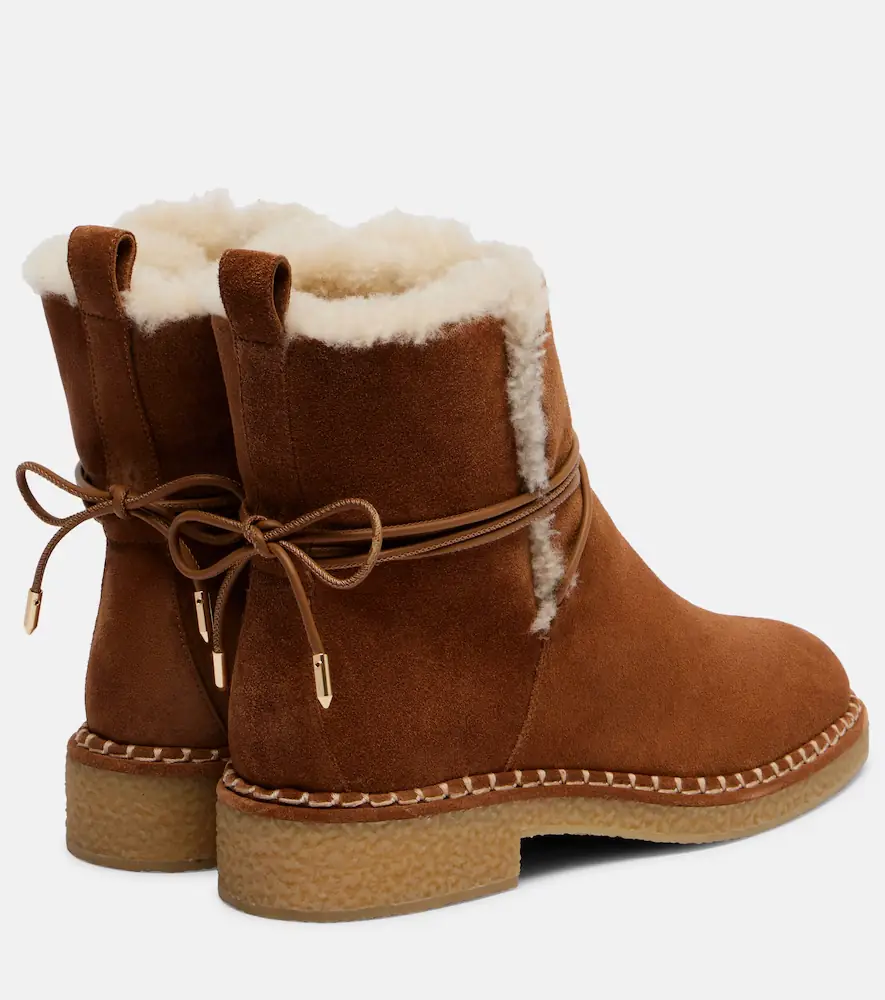 Aquazzura Megeve shearling-trimmed suede ankle boots | Thumbnail 2 Aquazzura Megeve shearling-trimmed suede ankle boots | Thumbnail 2