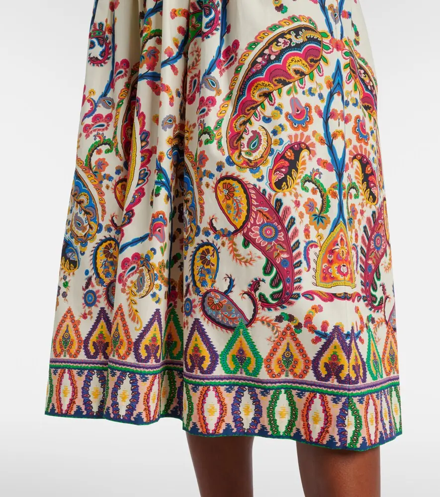 Etro Cotton voile jacquard midi skirt | Thumbnail 4 Etro Cotton voile jacquard midi skirt | Thumbnail 4