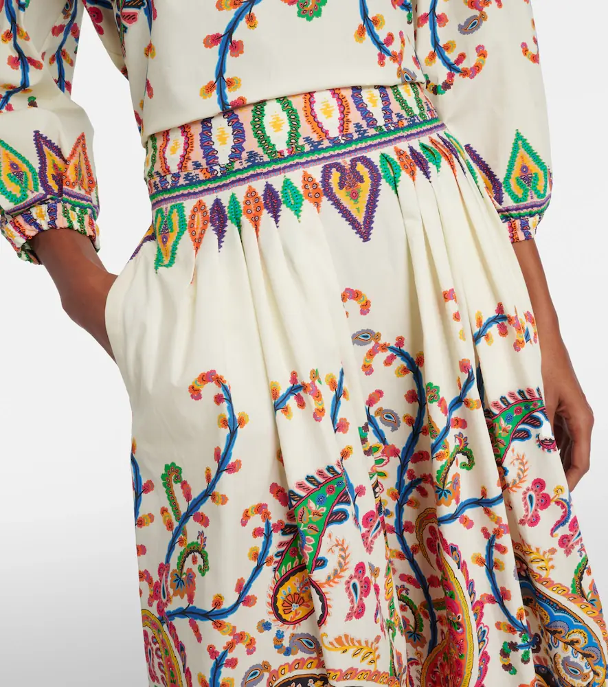 Etro Cotton voile jacquard midi skirt | Thumbnail 5 Etro Cotton voile jacquard midi skirt | Thumbnail 5