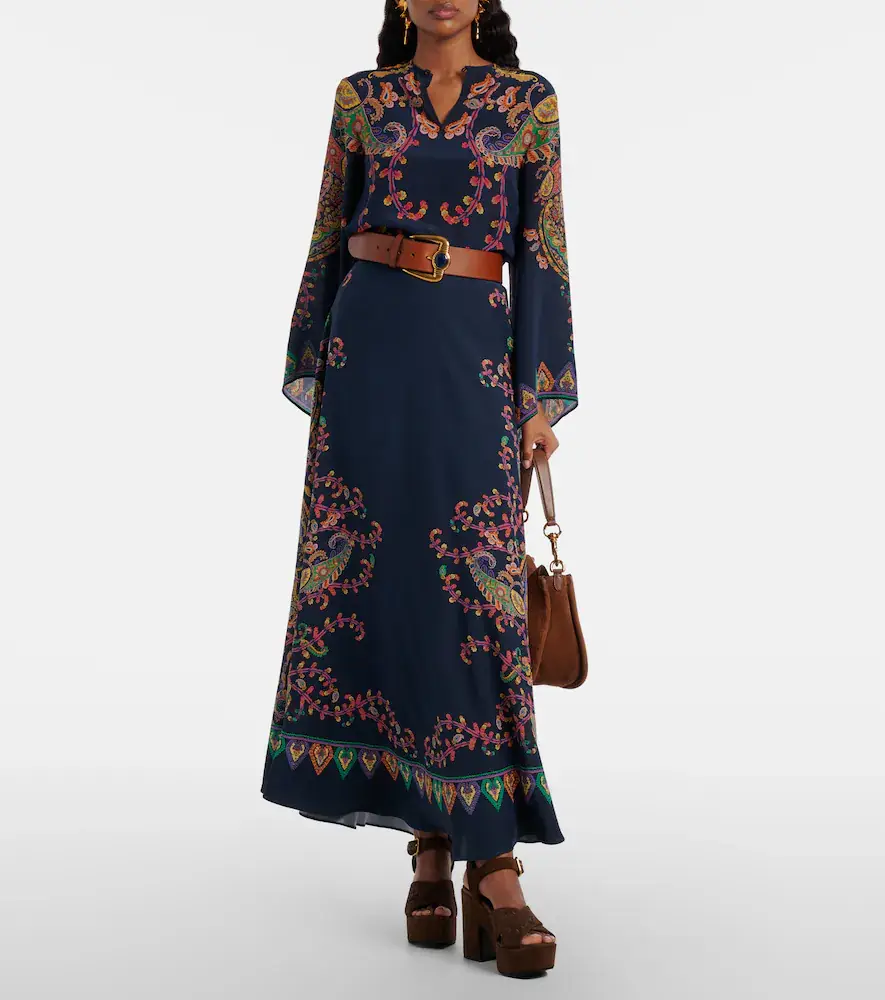 Etro Paisley printed silk maxi skirt | Thumbnail 2