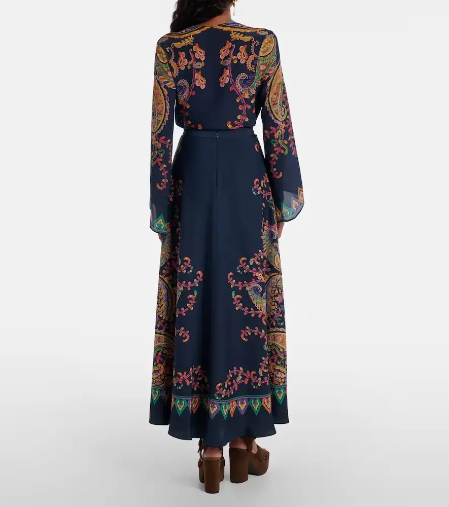 Etro Paisley printed silk maxi skirt | Thumbnail 4