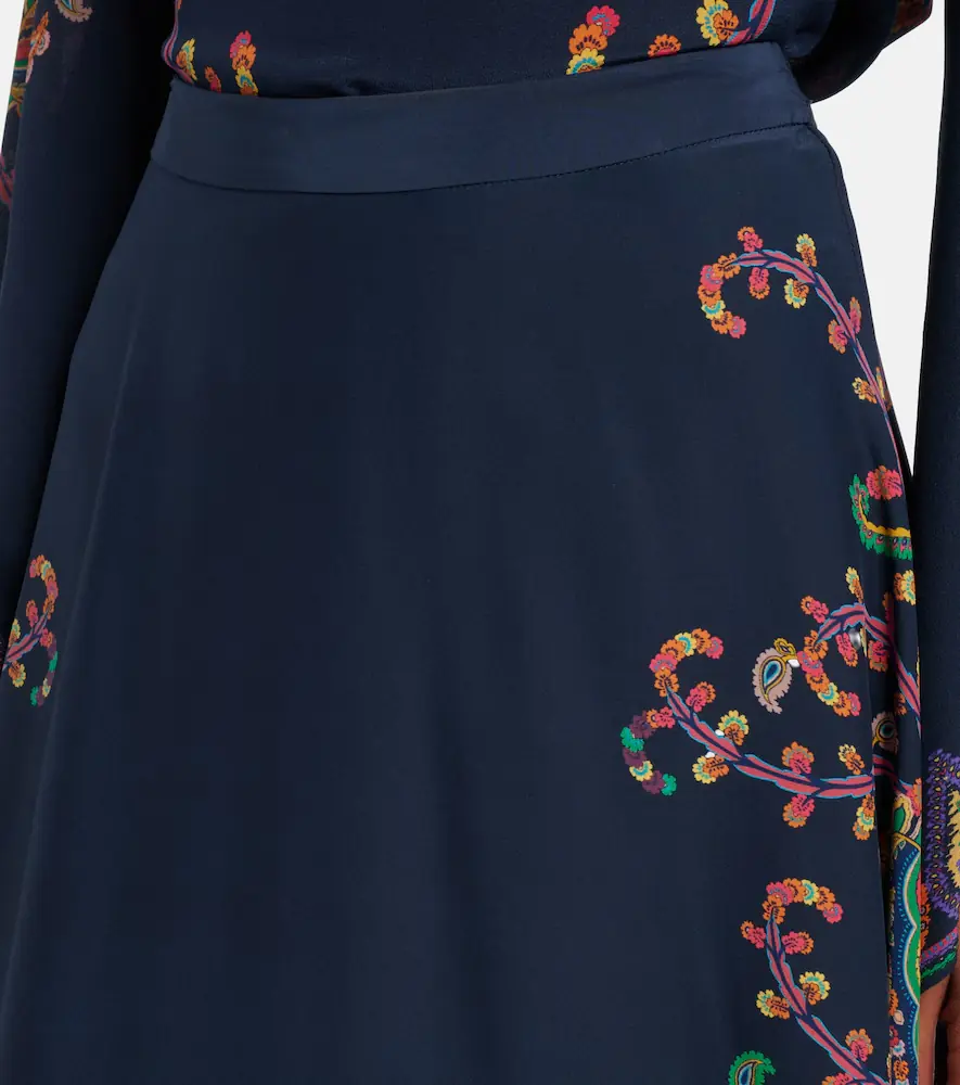 Etro Paisley printed silk maxi skirt | Thumbnail 5