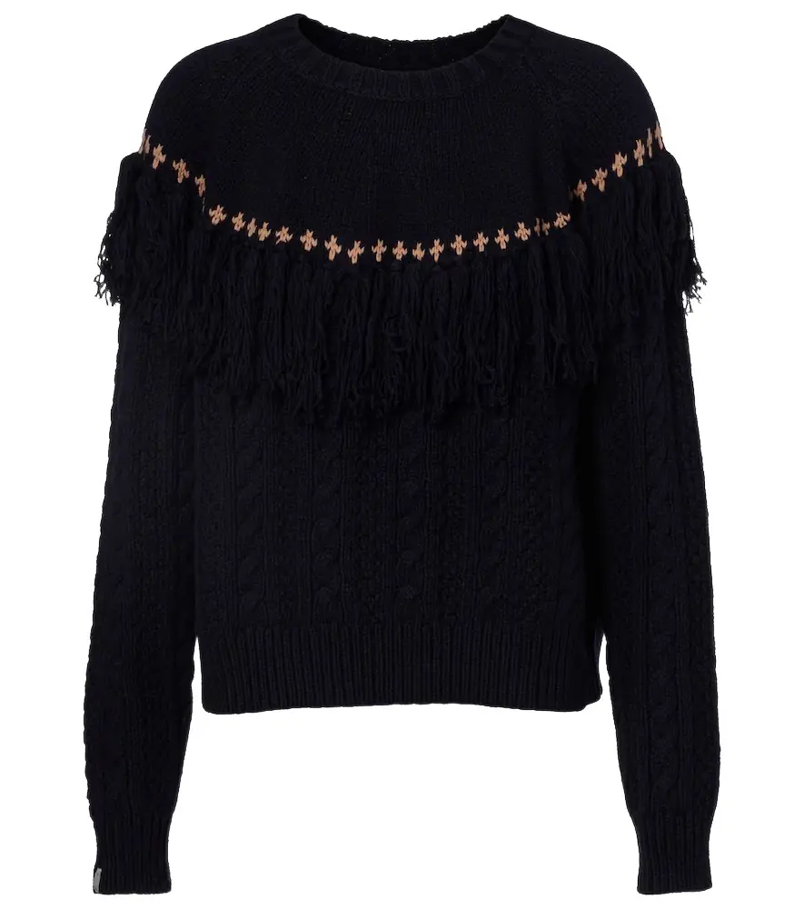 The Upside Clara fringed wool and cotton sweater | Image 1 The Upside Clara fringed wool and cotton sweater | Image 1