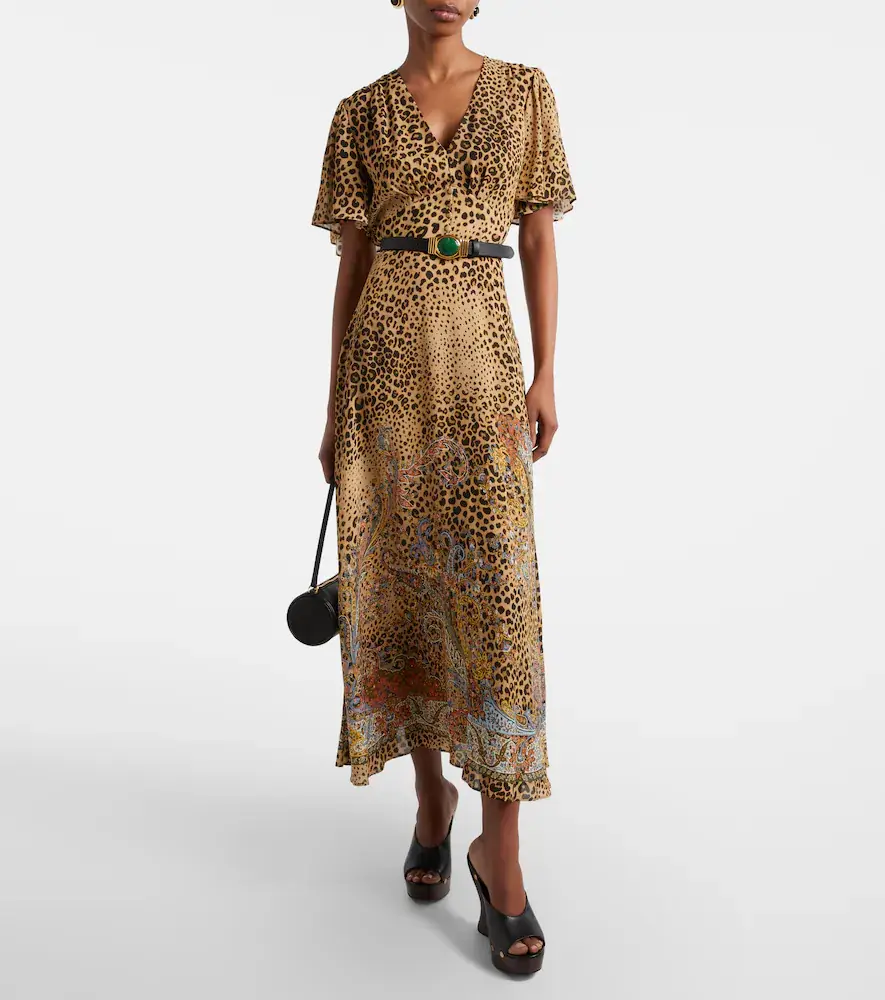 Etro Paisley leopard-print midi dress | Thumbnail 3