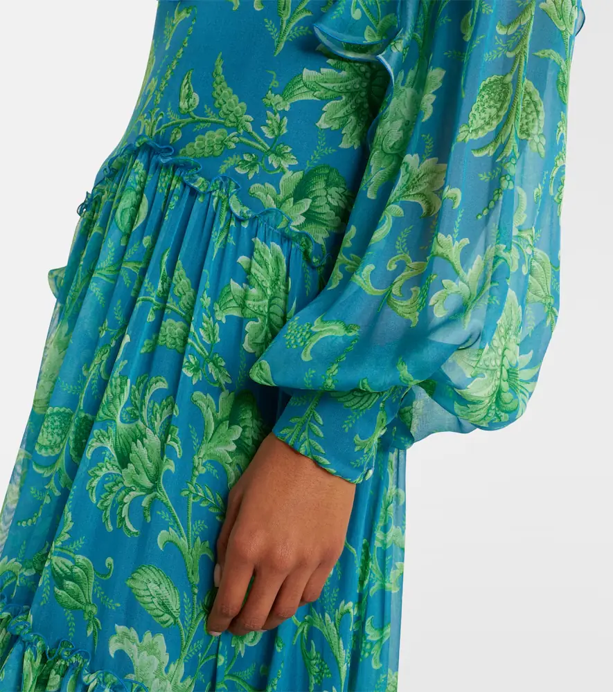 Etro Floral ruffled tiered silk chiffon maxi dress | Thumbnail 2