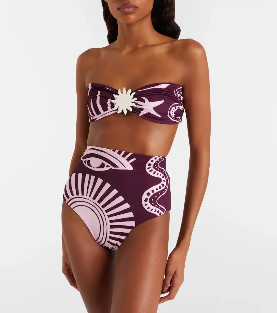 Cala de la Cruz Maple printed bandeau bikini top | Thumbnail 2