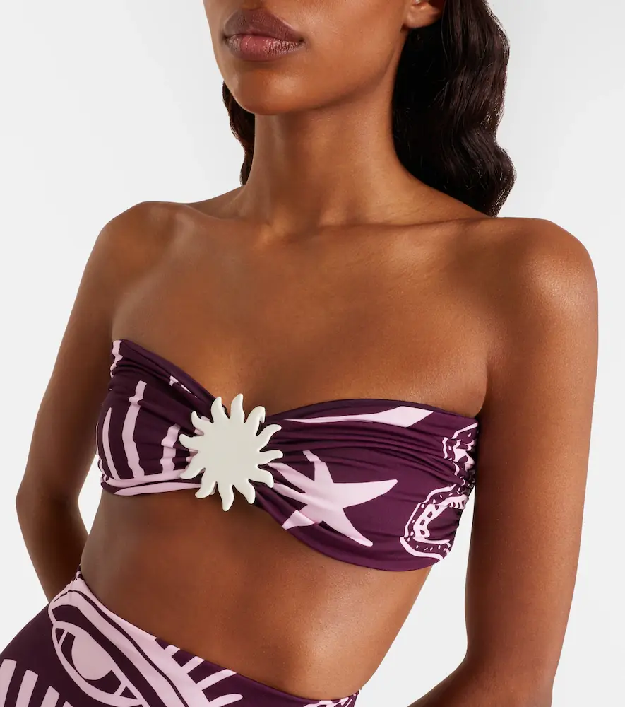 Cala de la Cruz Maple printed bandeau bikini top | Thumbnail 4
