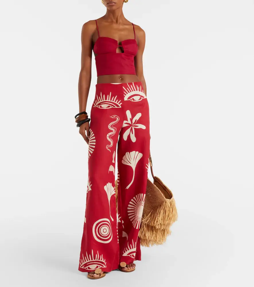 Cala de la Cruz Toya printed linen wide-leg pants | Thumbnail 4 Cala de la Cruz Toya printed linen wide-leg pants | Thumbnail 4