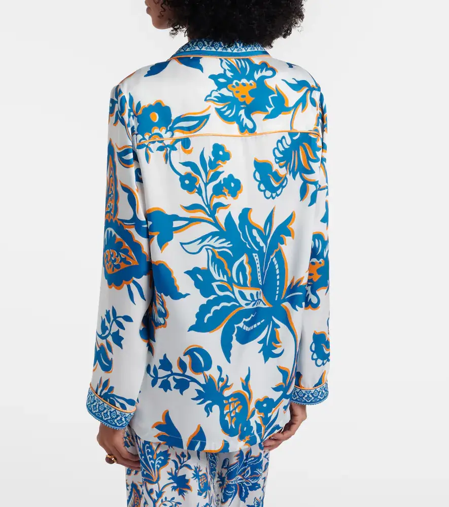 Etro Printed crêpe-de-chine blouse | Thumbnail 5