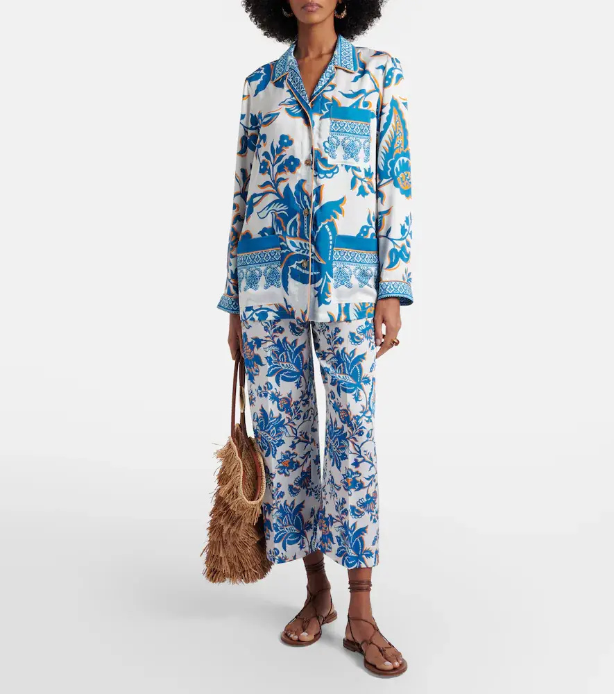 Etro Printed crêpe-de-chine blouse | Thumbnail 6