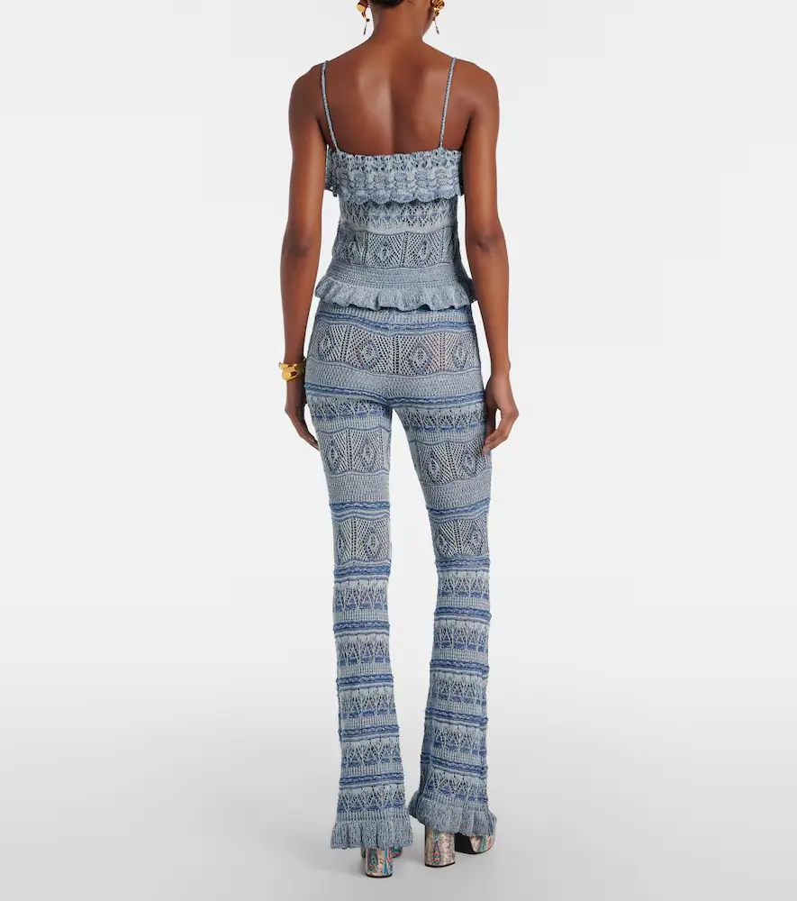 Etro Crochet cotton flared pants | Thumbnail 3 Etro Crochet cotton flared pants | Thumbnail 3