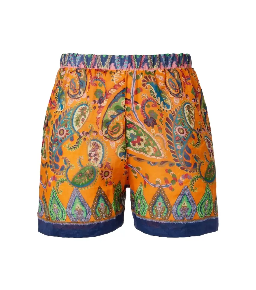 Etro Paisley high-rise shorts
